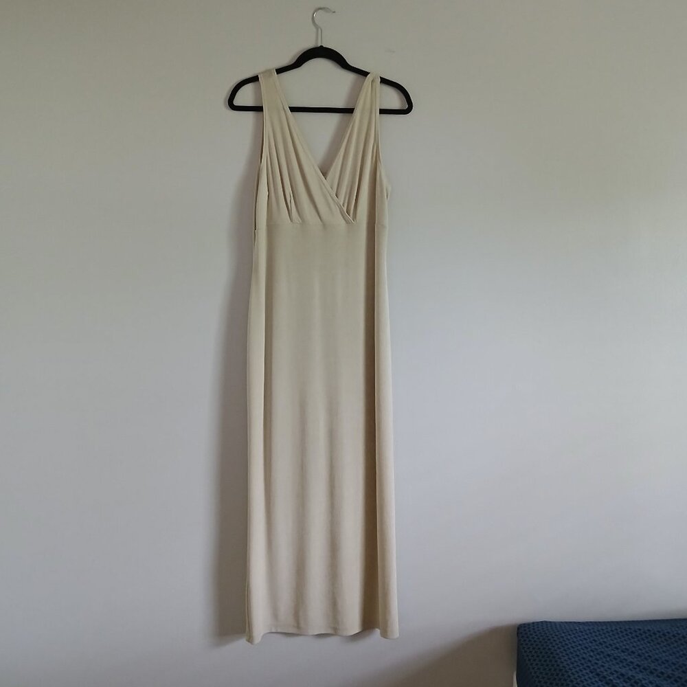Vintage Joseph Ribkoff Long Maxi Slip Dress Champagne Gold Color
